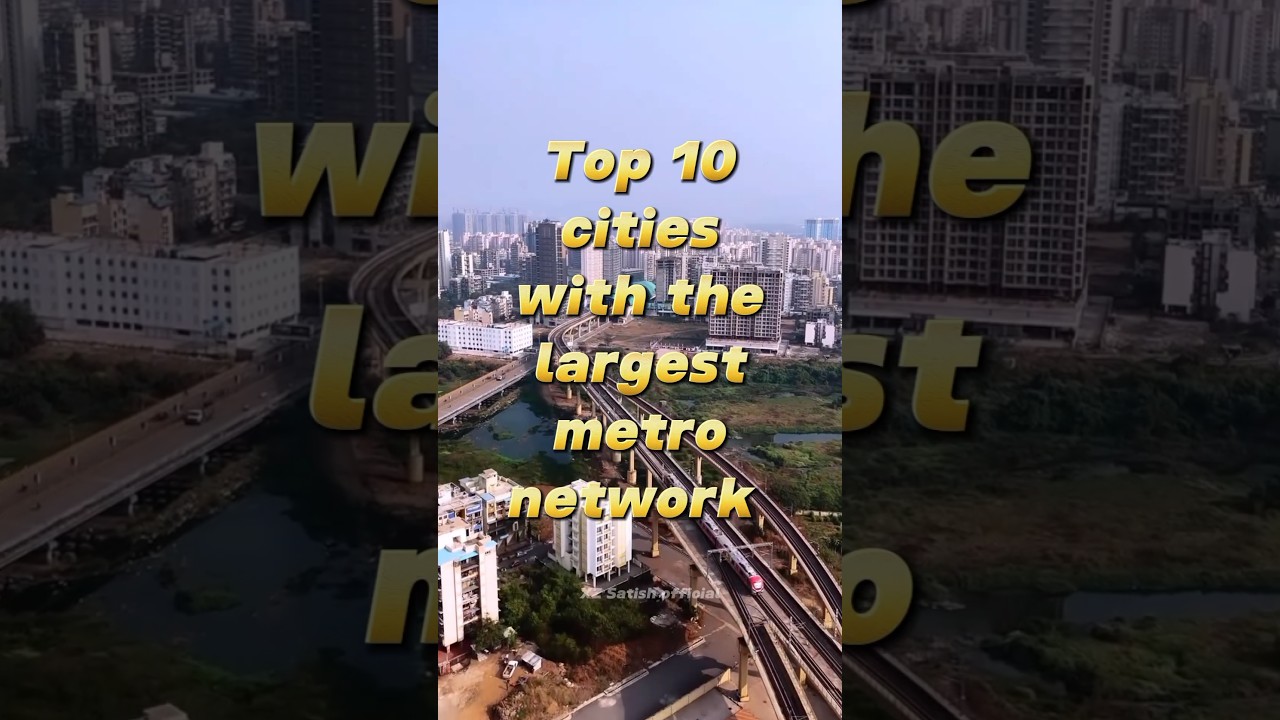 Top 10 cities with the largest metro network in India #top10 #metro #nammametro #delhimetro #facts