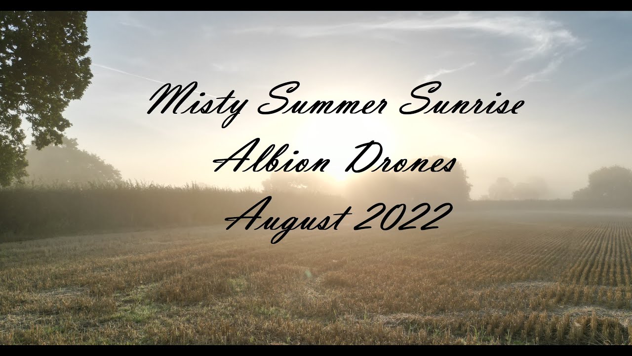 4k Misty Harvest Sunrise - Partington, Manchester