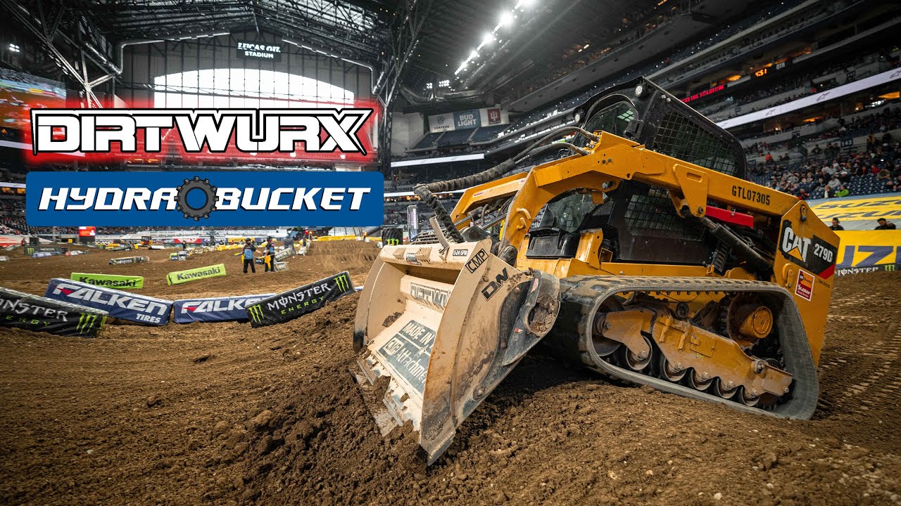 Dirt Wurx CMP Hydra Bucket Track Maintenance at 2024 Indianapolis Supercross