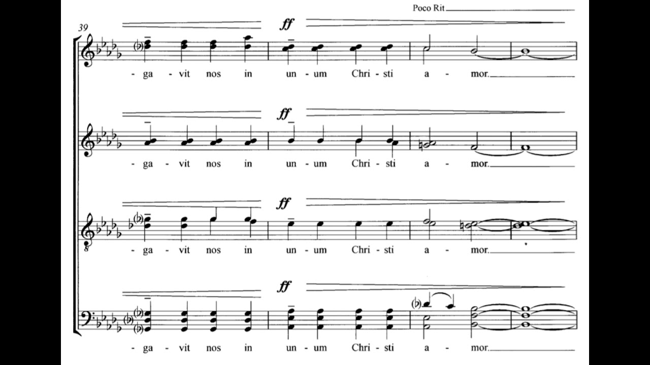 Ubi Caritas (P. Mealor) Score Animation