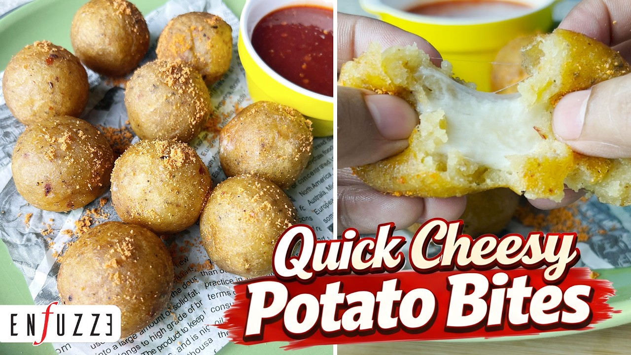 Quick cheesy potato bites Recipe