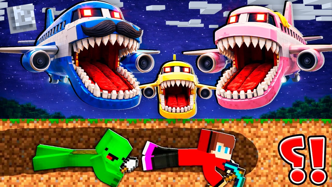 Why Airplane Family FINDING a Mikey and JJ ? - in Minecraft Maizen