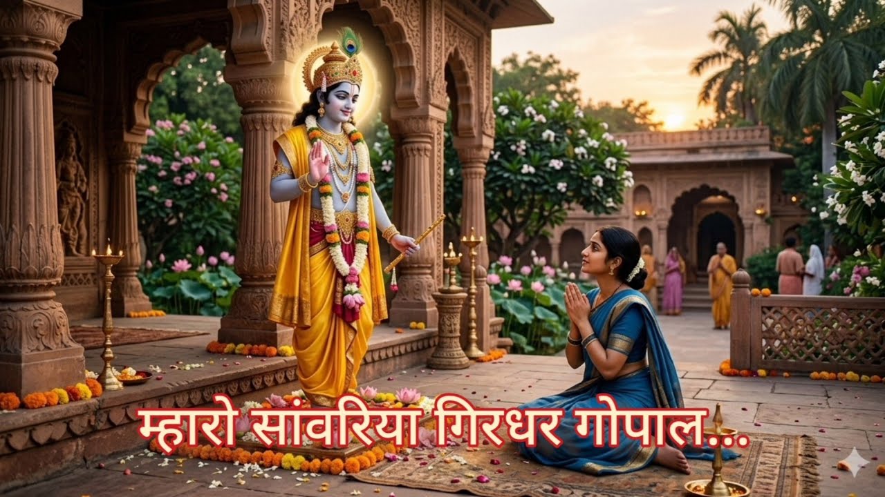 म्हारो सांवरिया गिरधर गोपाल, म्हे तो थारो नाम ध्याऊँ रे।  नया कृष्ण भजन
