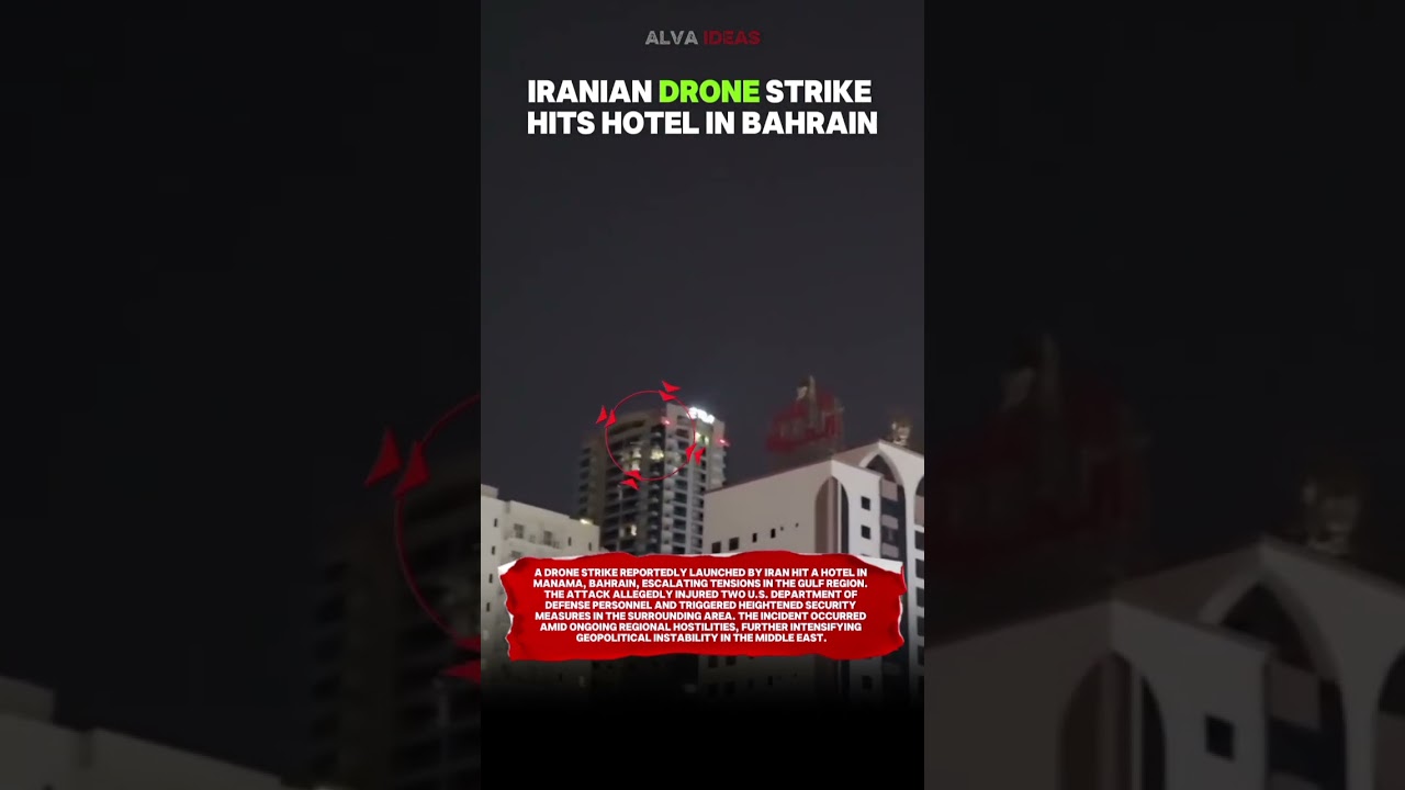 Iranian Drone Strike Hits Hotel in Bahrain #iran #bahrain
