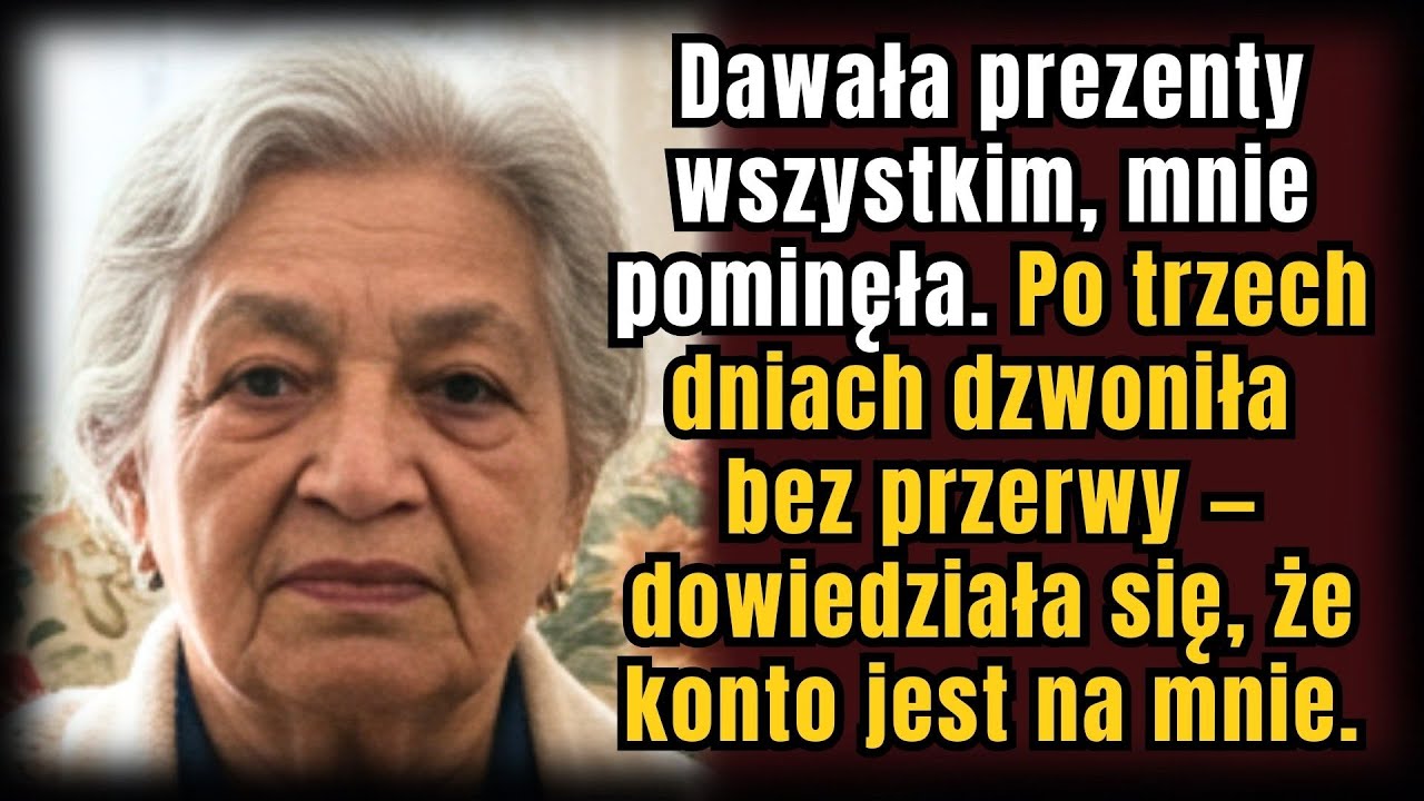 Córka dała drogie prezenty wszystkim — mnie pominęła. Zadzwoniła, gdy poznała właściciela konta
