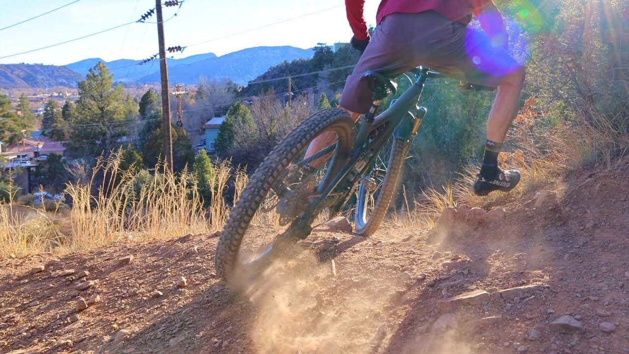Ned Overend riding in Durango before the snow falls.