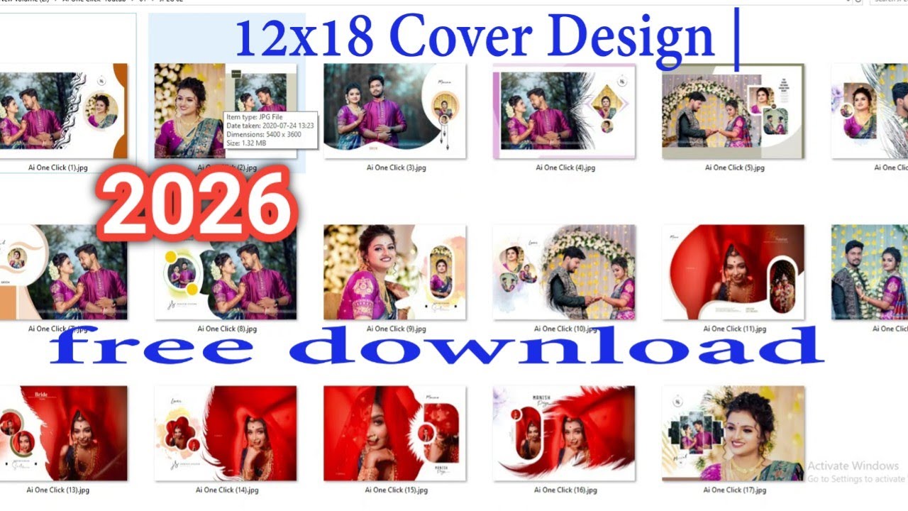 12x18 album cover psd free download 2026 @AiOneClick