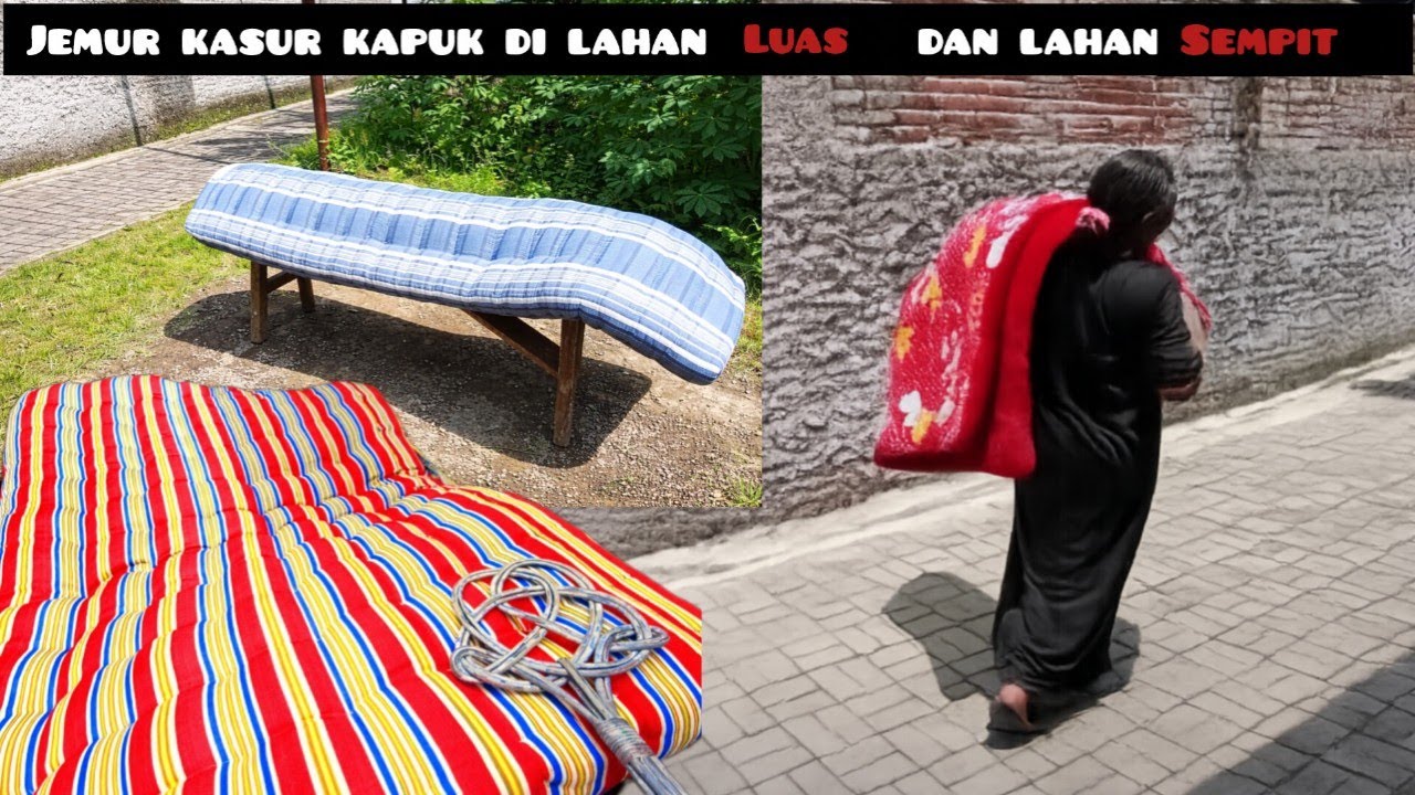 JEMUR KASUR KAPUK⁉️Pasang dan bongkar alat untuk jemur kasur kapuk.. @Hasinasine8 