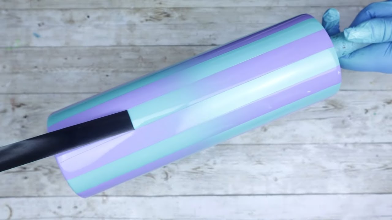 HOW TO Spray Paint Double Ombre' Tumbler Tutorial