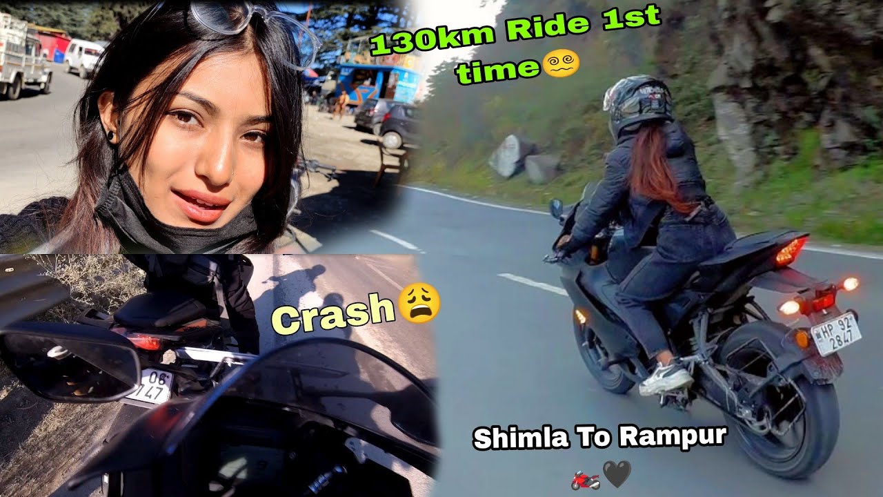 🏍️Riding Shimla To Rampur (Home Town) || Baal Baal बची 😭|| Crash😱|| Moto Vlog || The Rev Girl🌛