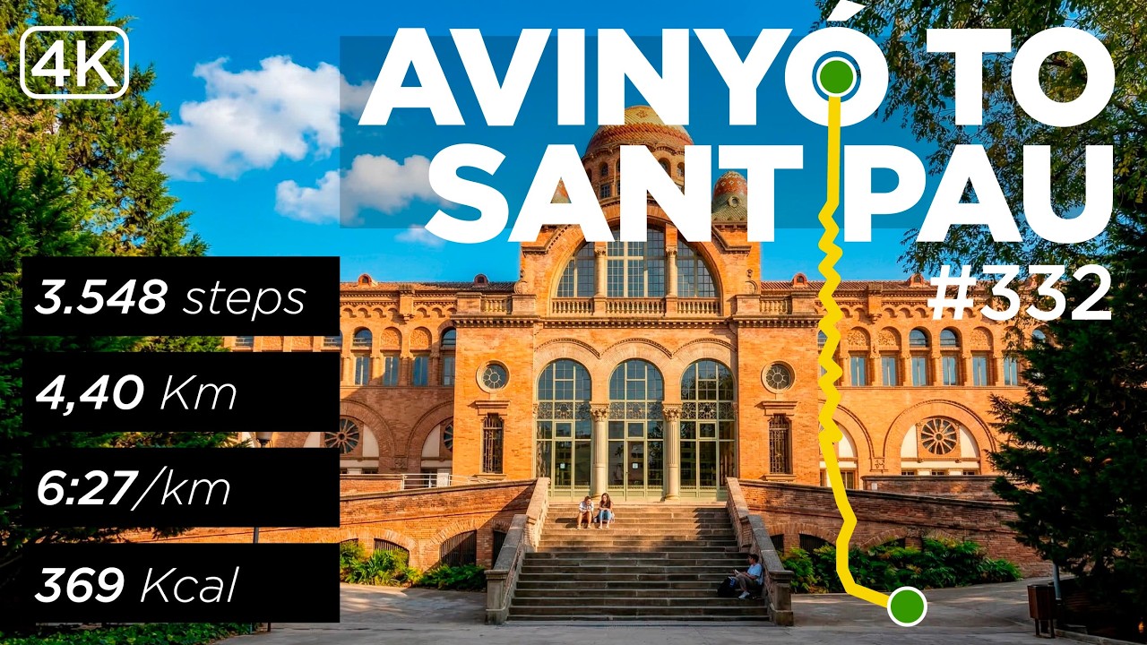 26 03 13 — Passeig Colom to Hospital de Sant Pau via Avinyó | 4.4 km at 6:27/km