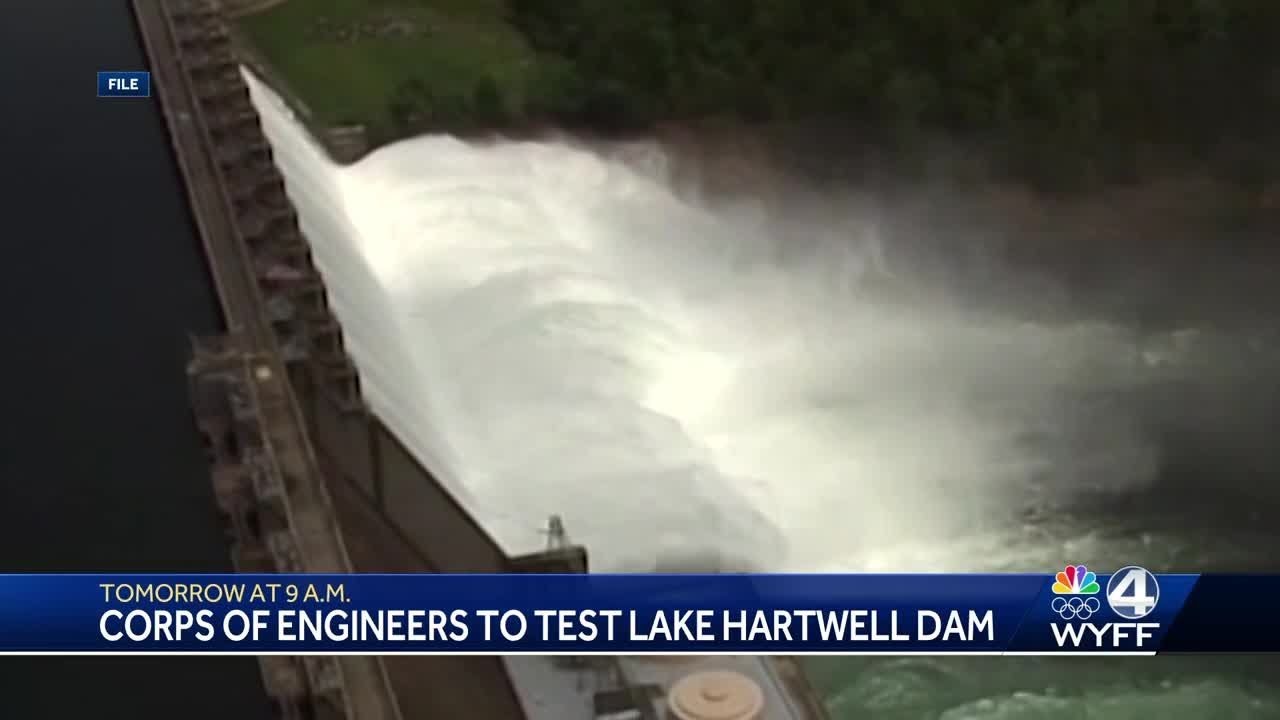 Corps of engineers to test spillway gates at Lake Hartwell Dam