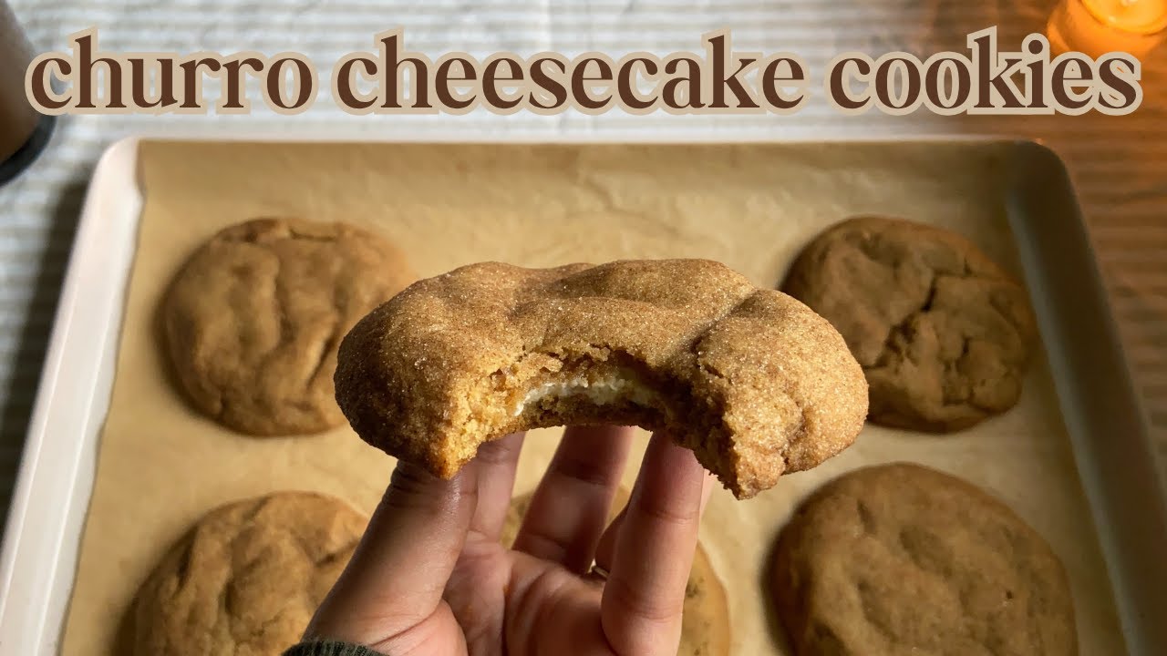 Churro Cheesecake Cookies ♡ a quiet bake with me
