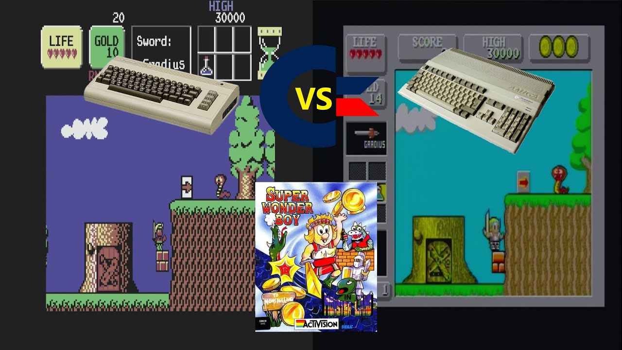 C64 vs A500 - Wonderboy in Monsterland - Comparison