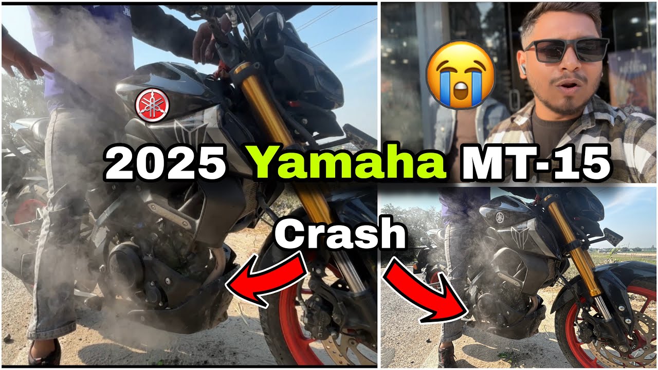 Yamaha MT 15 Crashed 😭 in Sunday Ride | 2025 MT 15 Accident | yamaha built quality ?? 😡￼