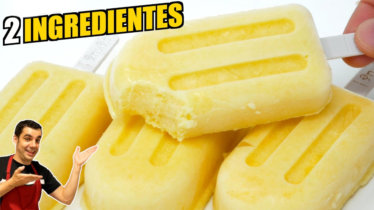 🍧🍡 Cómo hacer PALETAS DE MANGO con solo 2 INGREDIENTES y en 1 MINUTO | Helado casero saludable