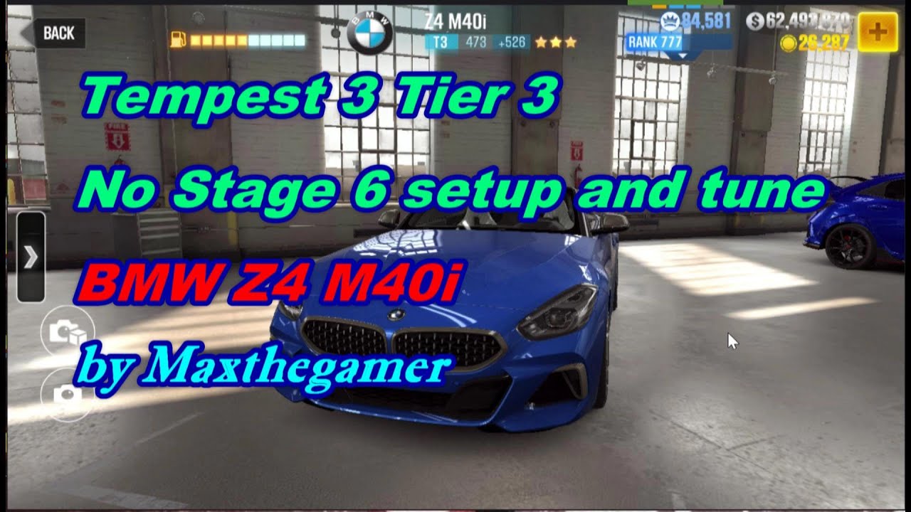 CSR2 BMW Z4 M40i Tempest 3 T3 Setup and Tune NO S6.