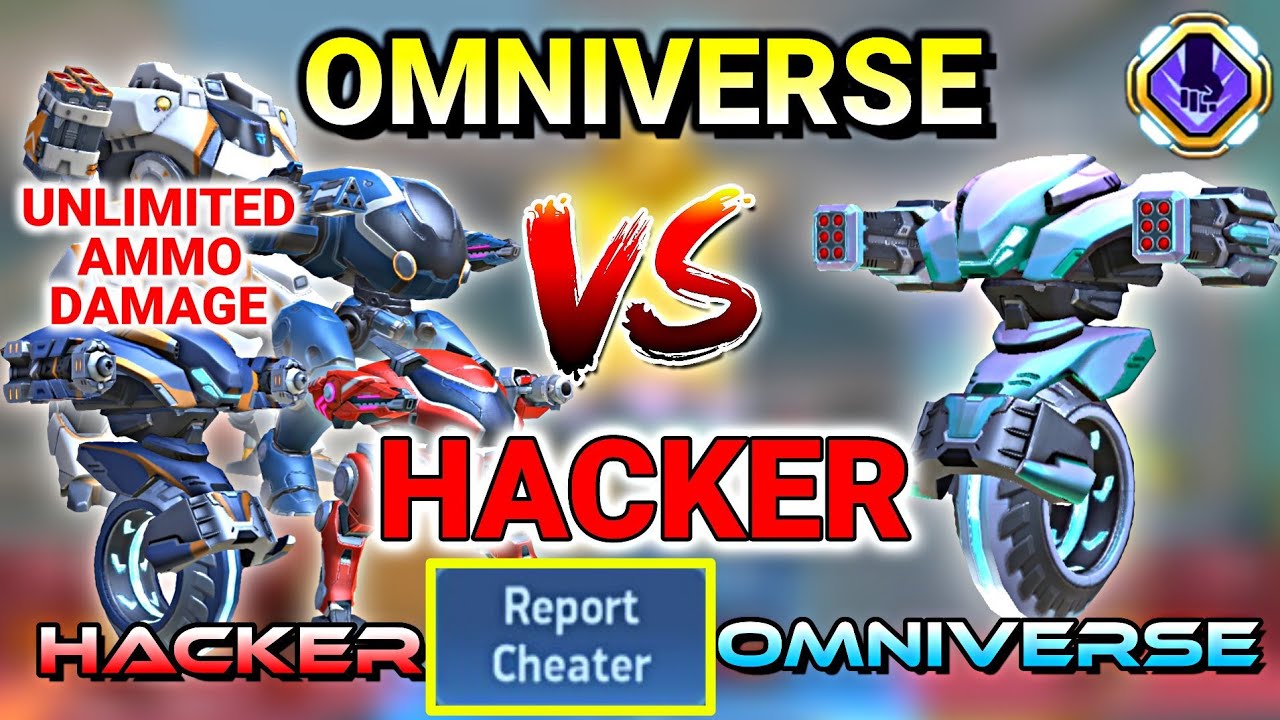 Hacker Vs Omniverse - Unlimited Ammo Damage | New Update Cheater Report - Mech Arena