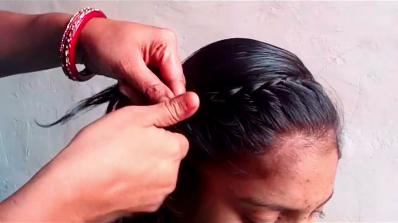 Easy side braided hairstyle 💇🌸# || Hairstyle For medium hair 