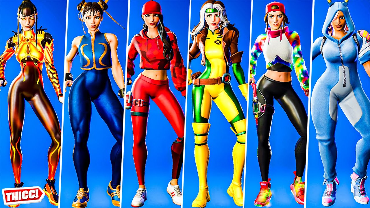 Fortnite Made You Look Emote Showcase With All Top 250 Thicc Girl Skins 🍑😍 New Icon Series Dance 🔥