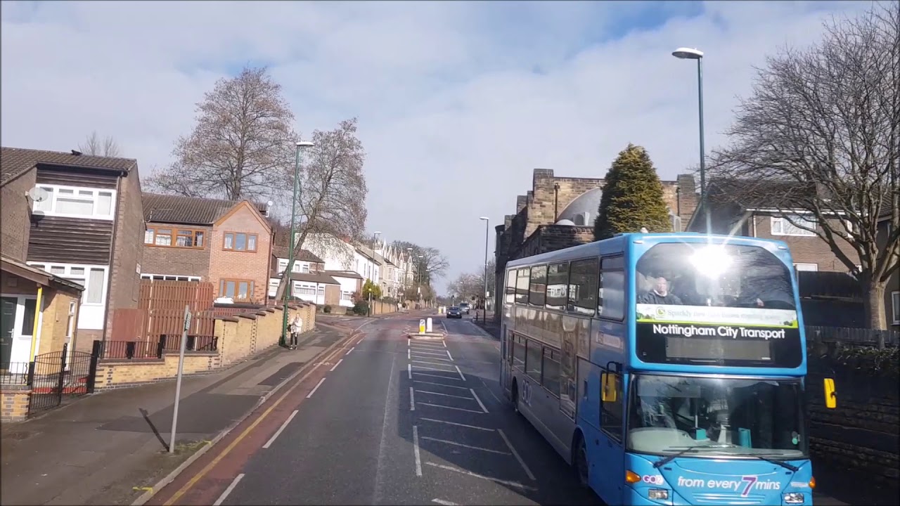 Sky Blue Line 45 Full Route Journey Visual- City, Queen Street to Gedling | YR10BDZ 997