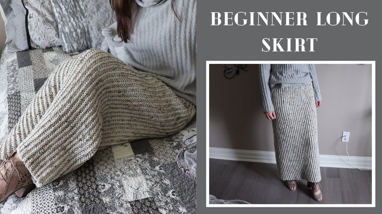XS-3XL | Crochet Beginner Long Skirt | DIY Tutorial & Pattern