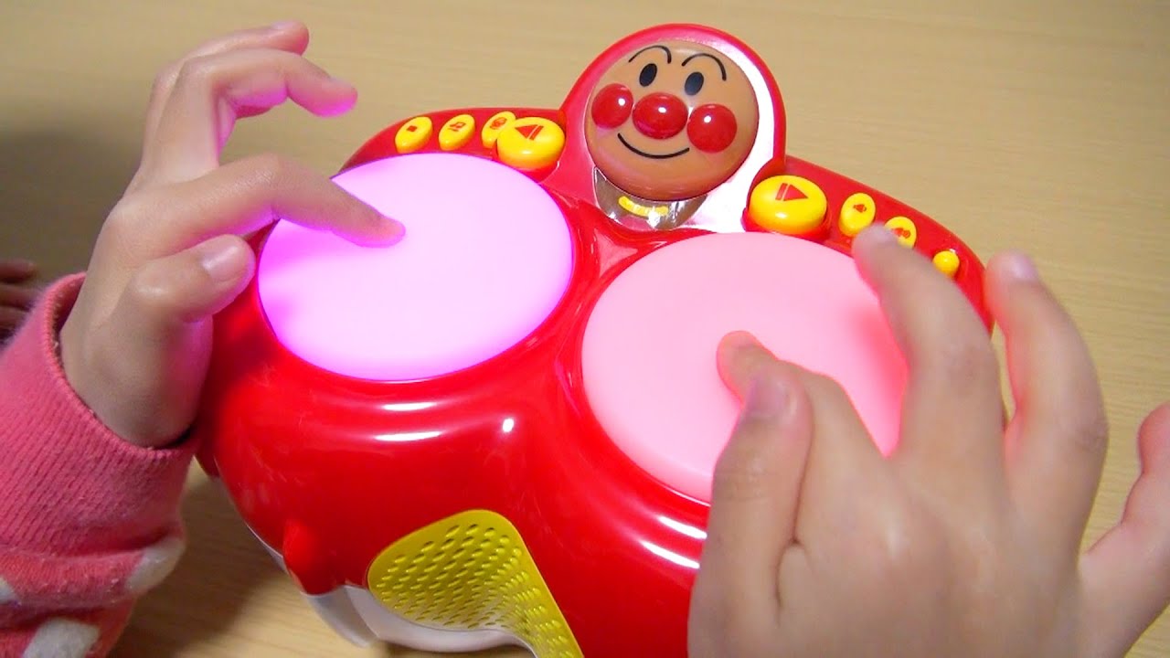 アンパンマン マジカルボンゴ/Fun Light-up Anpanman Bongo Toys!