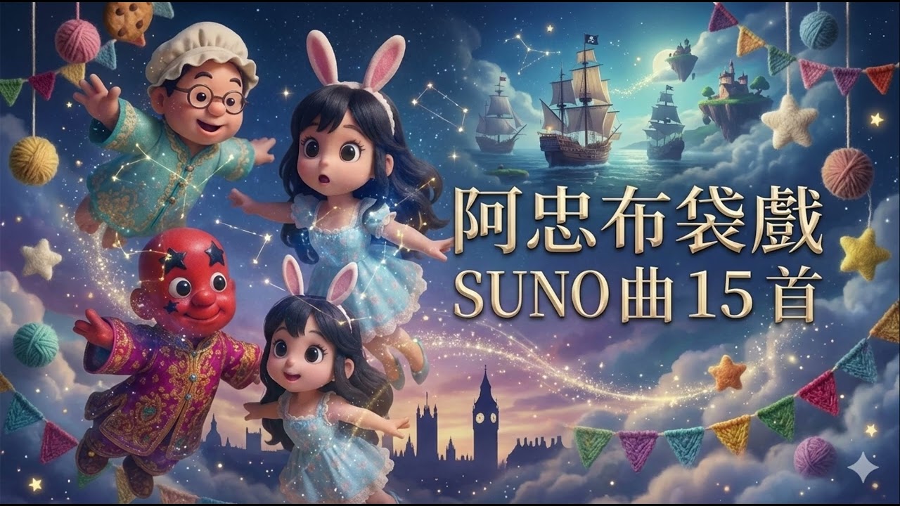 阿忠布袋戲 SUNO歌曲15首/金釧/台語/國語