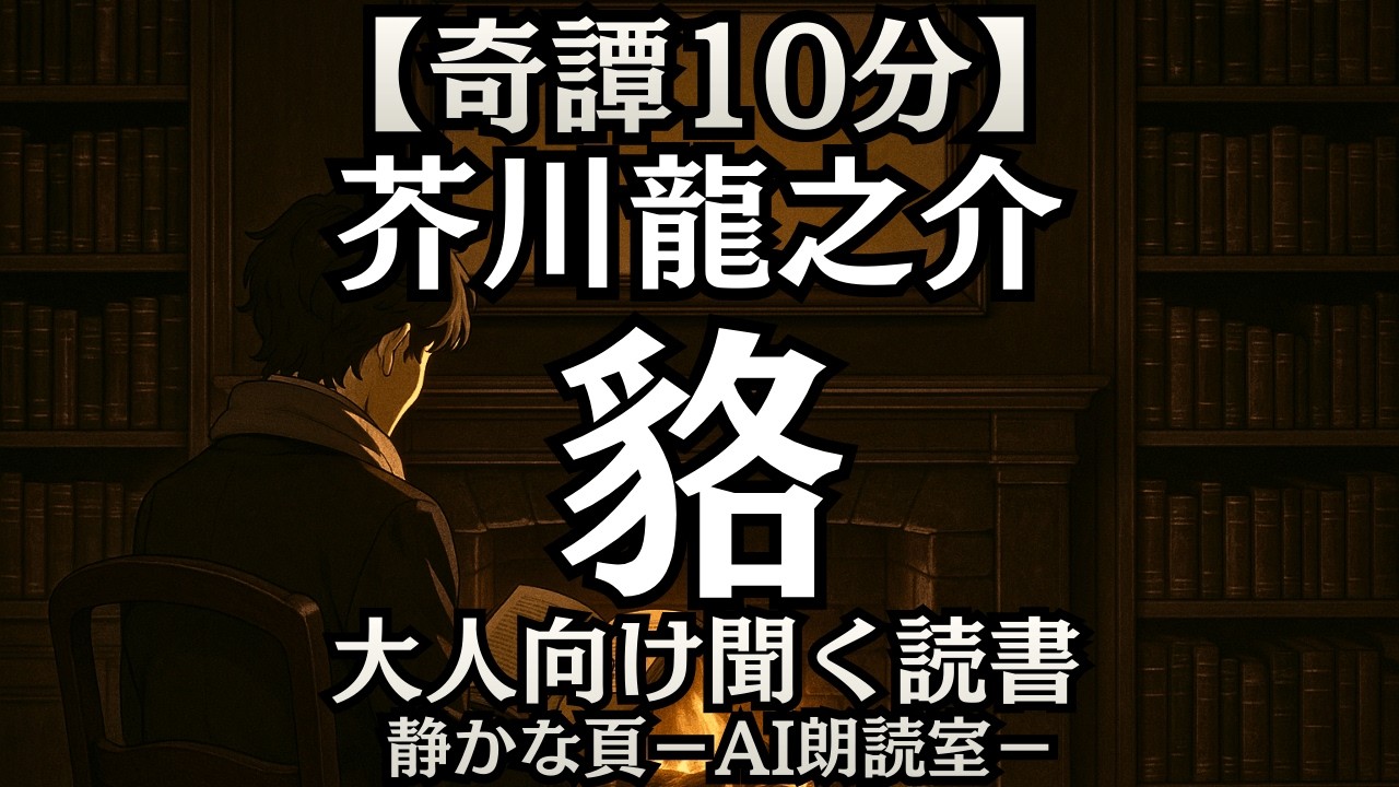 【奇譚】芥川龍之介 貉｜AI朗読 大人向け聞く読書 囁き男性低音ボイス 寝落ち 焚火音ASMR