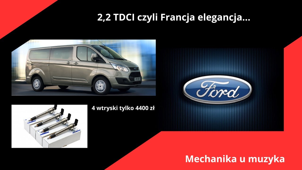 Ford Transit Custom wtryskiwacze Siemens/Continental, wymiana, kodowanie. Taniocha.