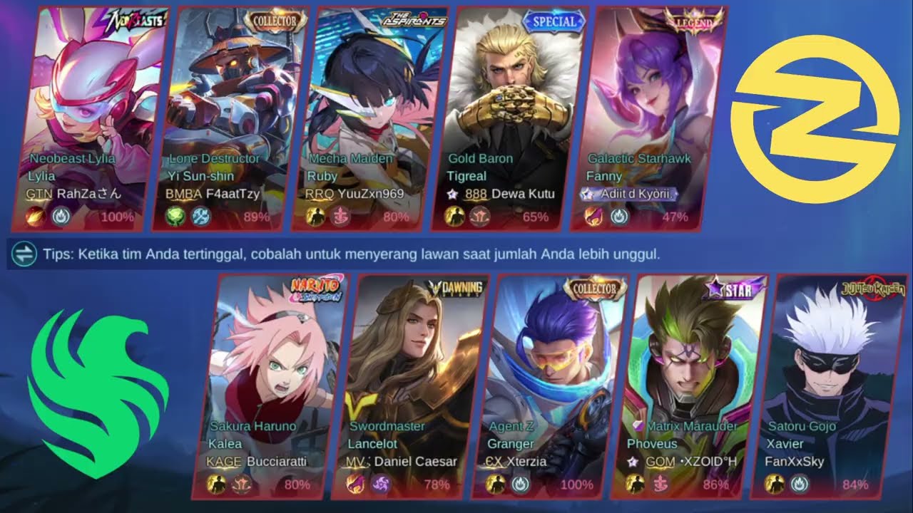FUN MATCH ROOM TOURNAMENT MOBILE LEGENDS MLTC ZONE ESPORTS VS FALCONS JAWA MATCH 8