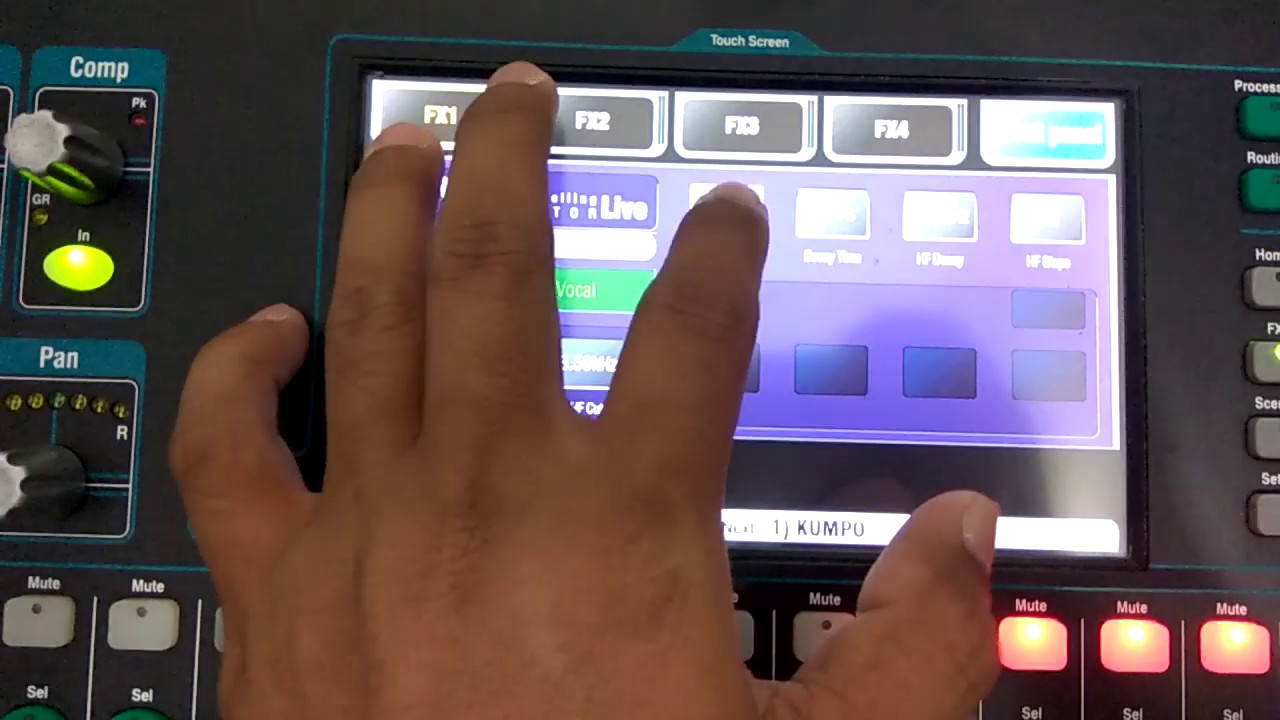 Belajar mixer digital - menggunkan efek pada mixer Allen n Heath QU 32