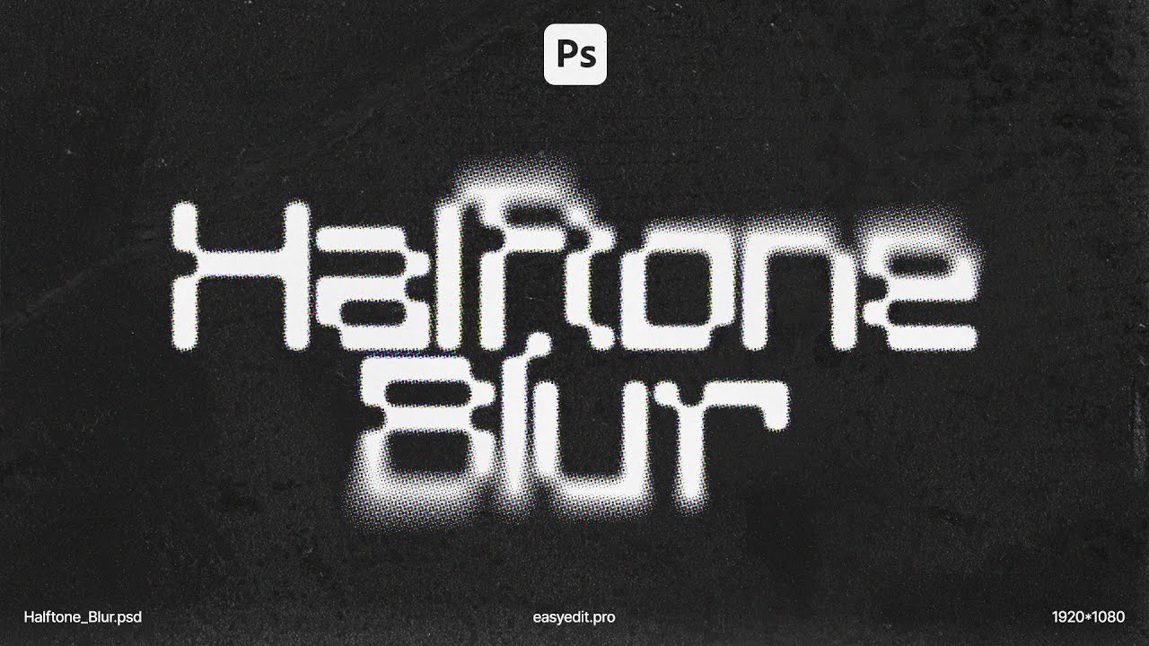 Recreate this Halftone Blur Text Effect in Photoshop!