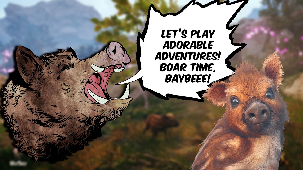 Let's Play Adorable Adventures! It is baby boar time