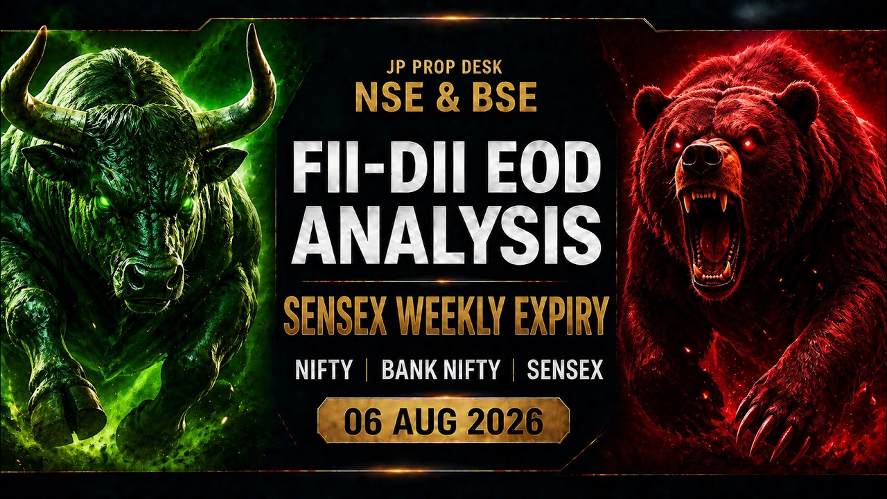 NSE & BSE FII DII EOD Analysis | 06 Aug 2026 | FII Covering RESUMES +13,785 | BankNifty Leads |