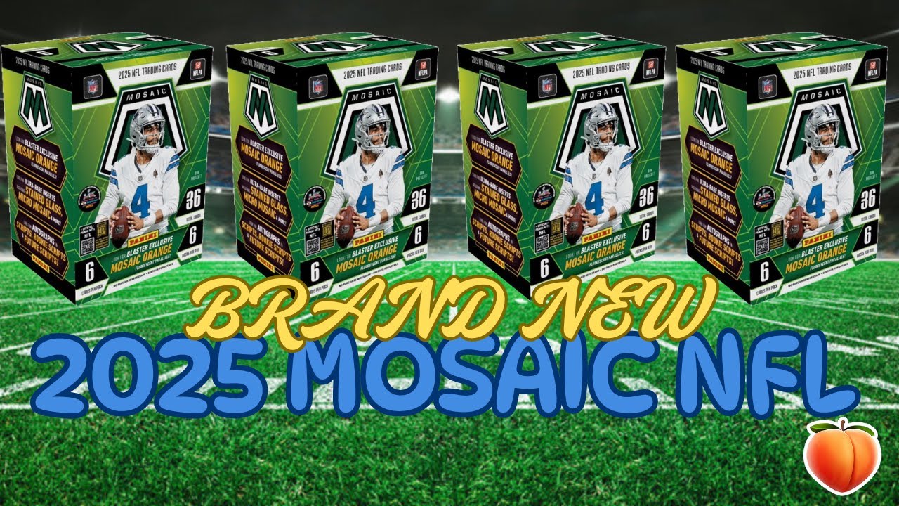 НОВИНКА! 4 коробки бластеров NFL Mosaic 2025 — УДИВИТЕЛЬНЫЙ ОСТРОУМ!