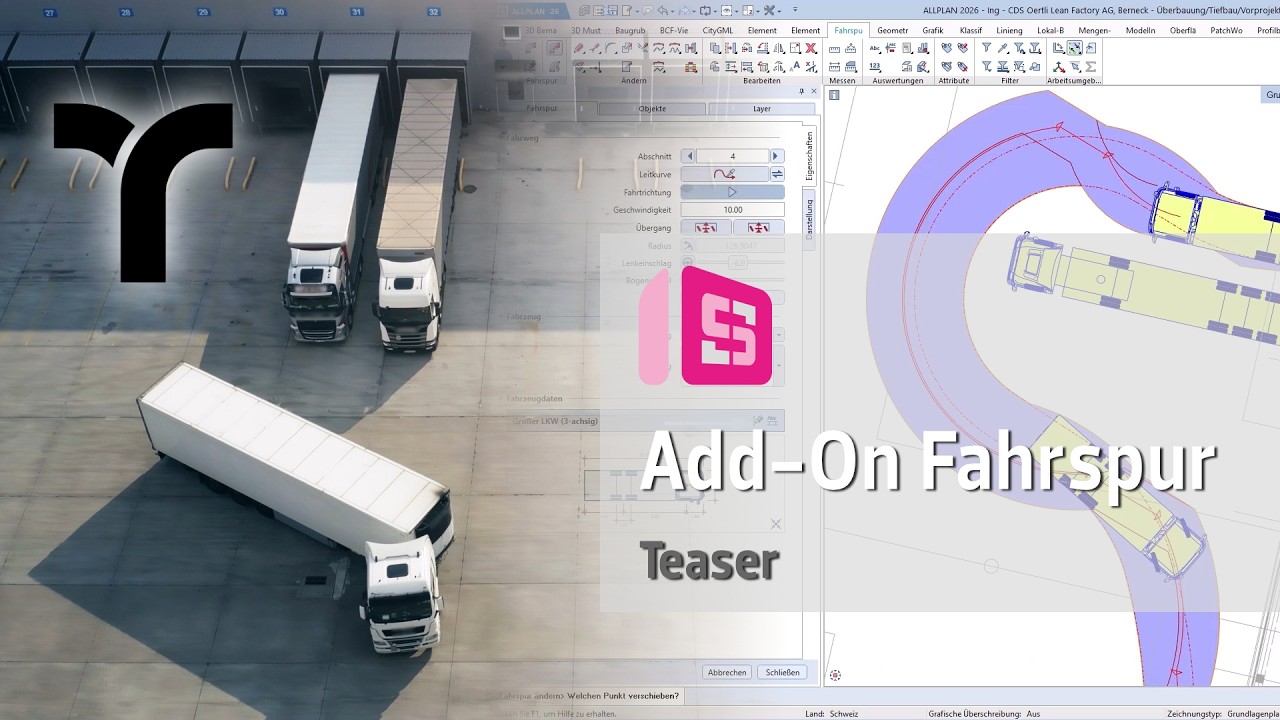 ALLPLAN Add-On Fahrspur - Teaser