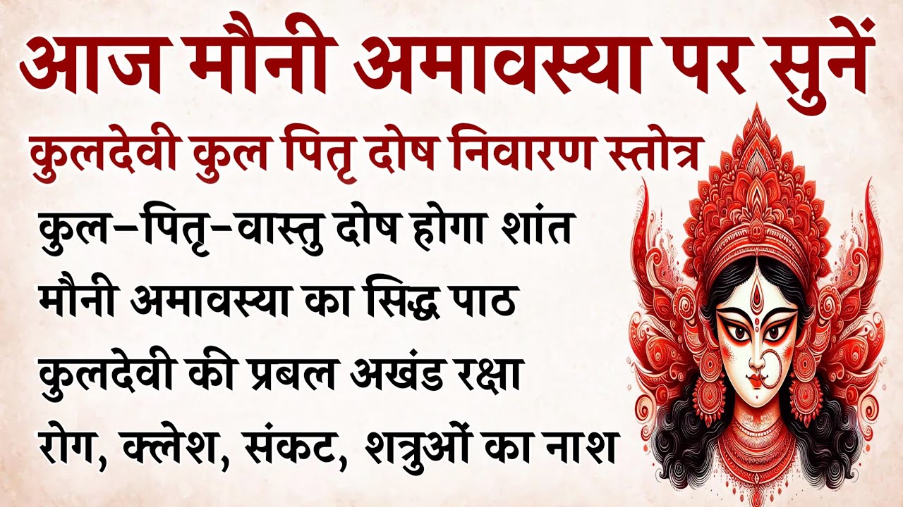 मौनी अमावस्या पर सुनें कुलदेवी–कुल पितृ दोष निवारण स्तोत्र | कुल, पितृ बाधा, रोग और क्लेश का नाश