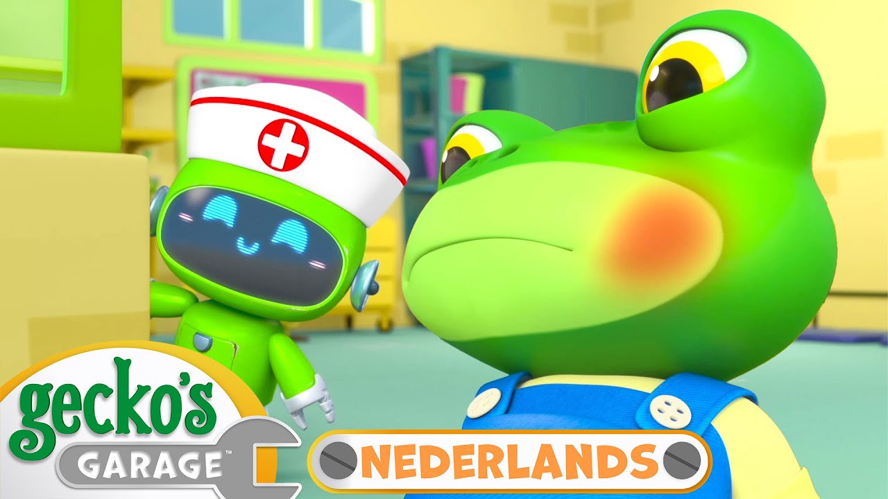 Gekko wordt ziek 🩺 | Gecko's Garage | Moonbug Kids Nederlands - Kindertekenfilms