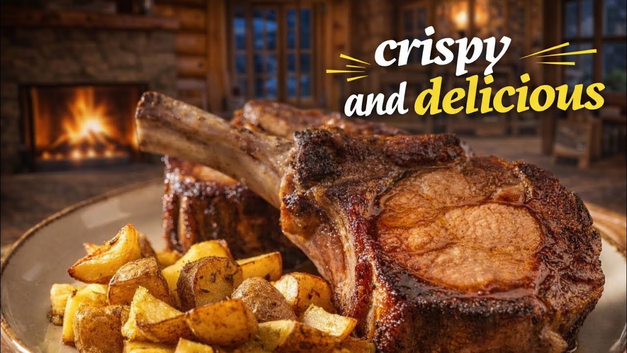 Juicy Bone In Pork Chops Recipe Cooked in Butter and Garlic | Easy Stove Top Camp Style Dinner