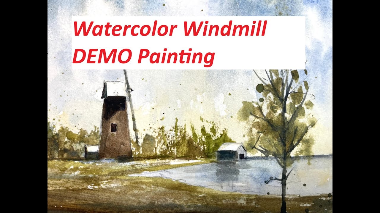 Watercolor Windmill Demo Painting - with Chris Petri