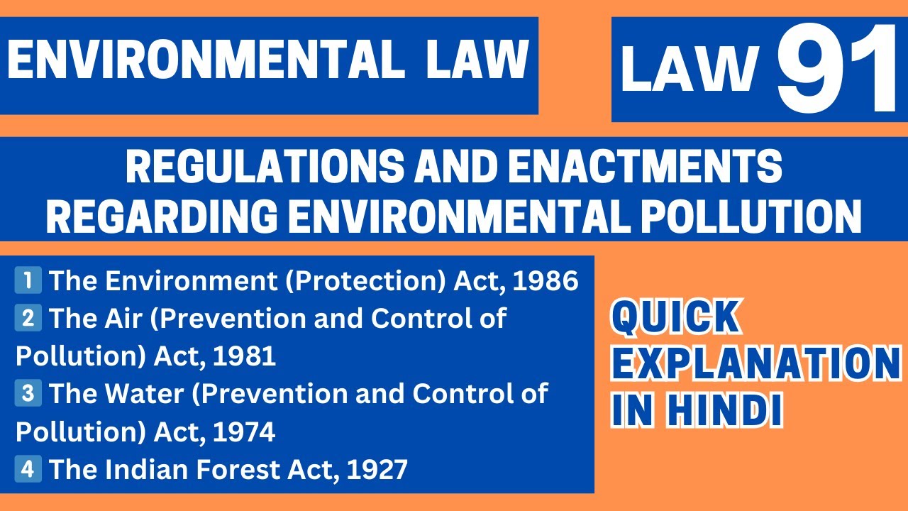 Present Environmental Laws in India | Air, Water, Forest & Environment Acts Explained | LLB 4th Sem