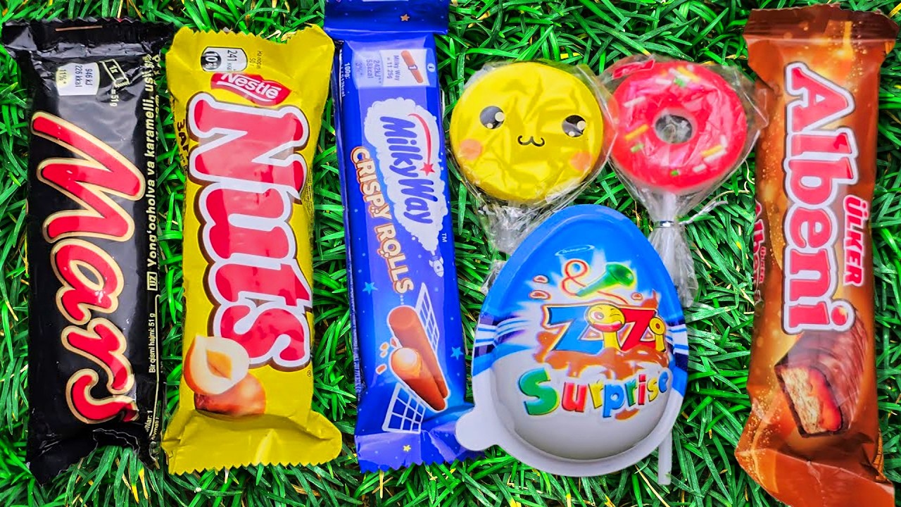 Satisfying Video ASMR Lollipops Candy and Giant Gummy Candy Cutting Video ASMR Opening Candy Video