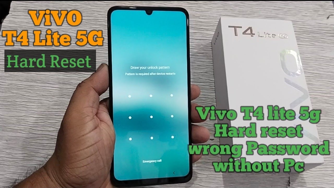 Vivo T4 Lite 5G Hard Reset ! Pattern Lock Remove Solution ! Without Pc 2025