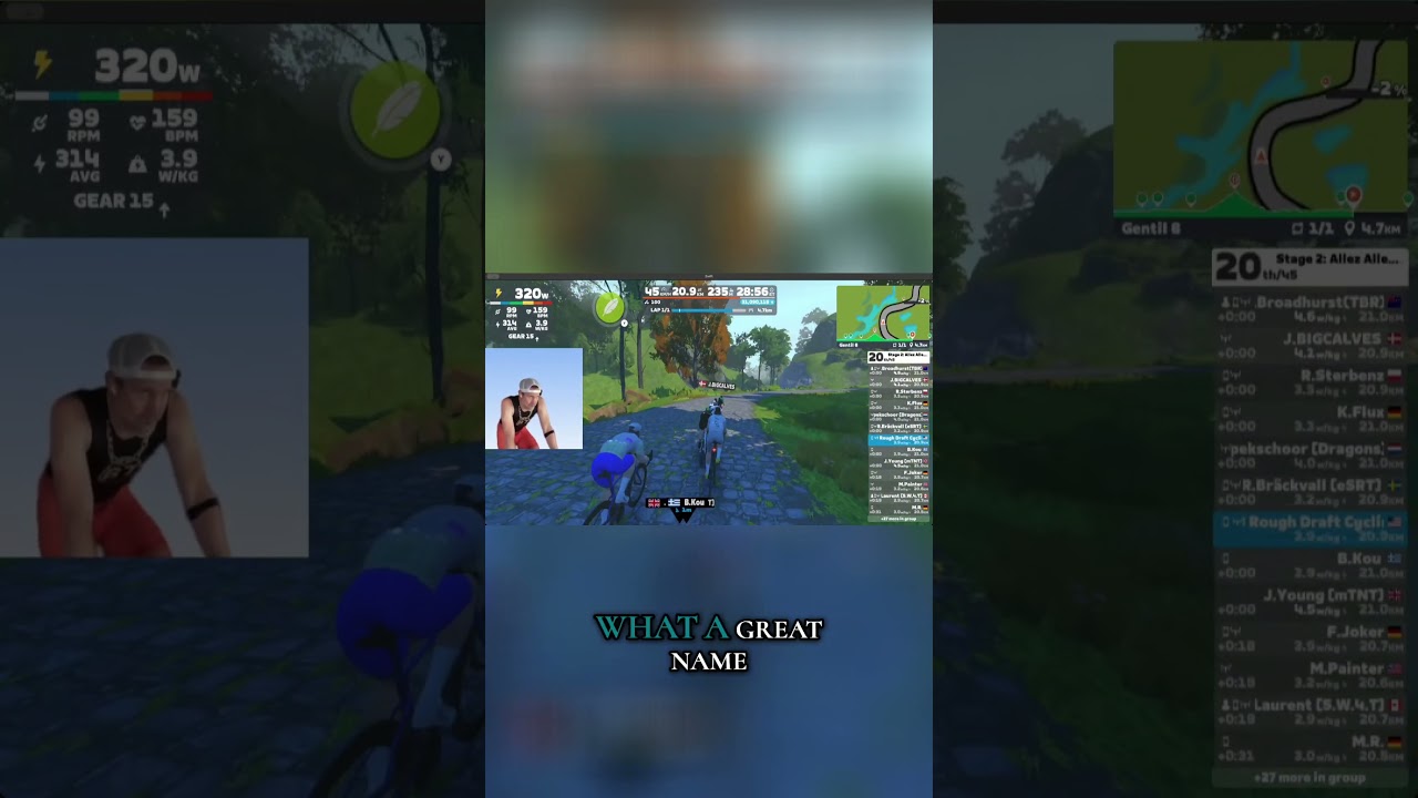 Zwift Gentil 8 - Mid Race Thoughts During a Real Sufferfest