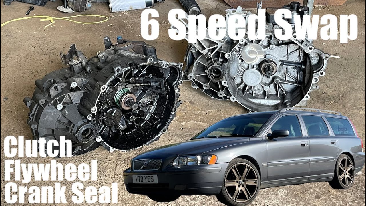 Volvo V70 2.4 D5 — замена 5-ступенчатой ​​коробки передач на 6-ступенчатую, сальник коленвала, сц...