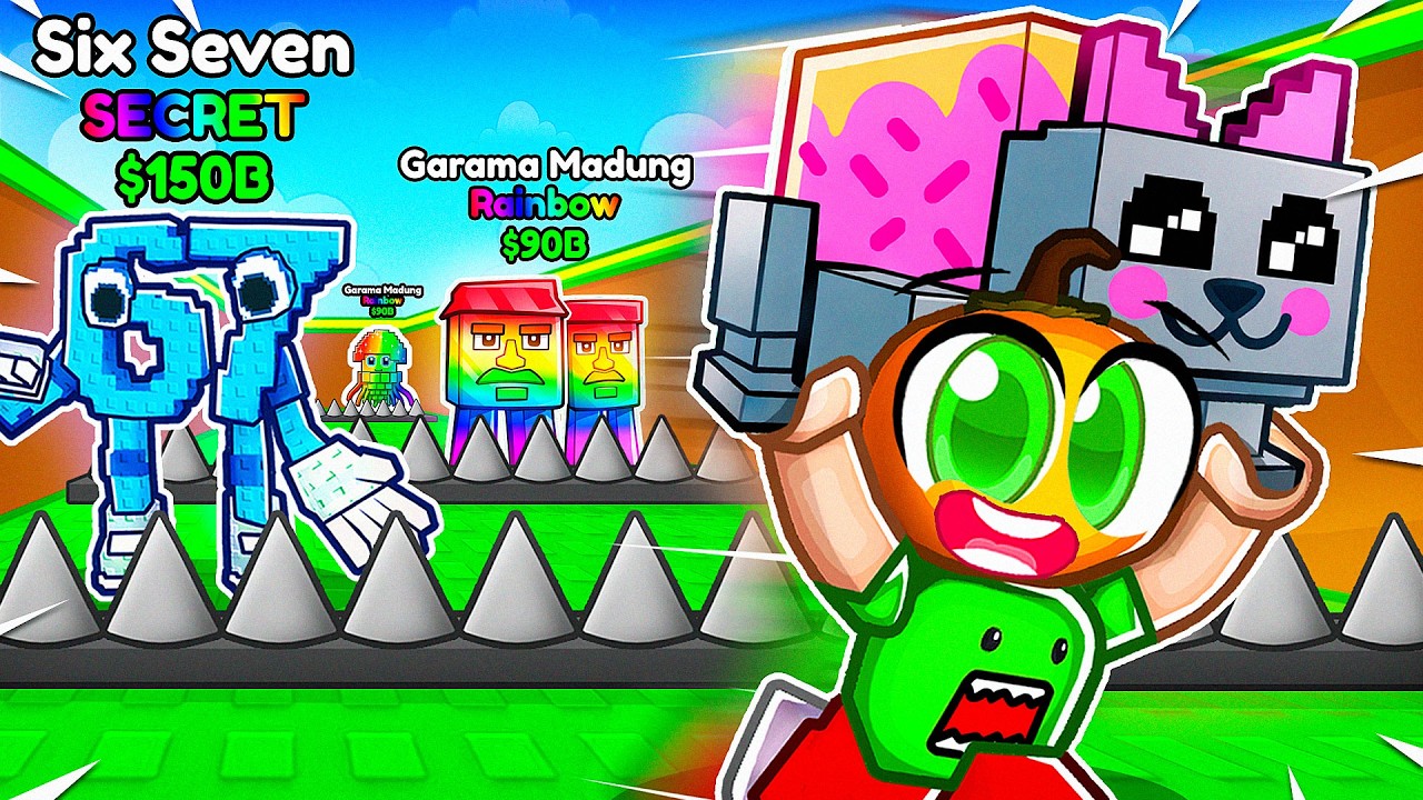 Dikenlerin Üstünden Zıplayarak EN NADİR Brainrotları Kurtardım! 🤑 | Roblox