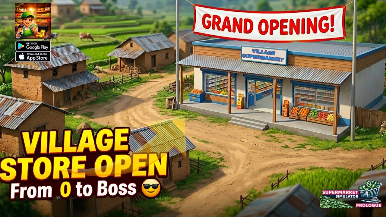 Village Supermarket Simulator: Opening Day! 🌾🛒