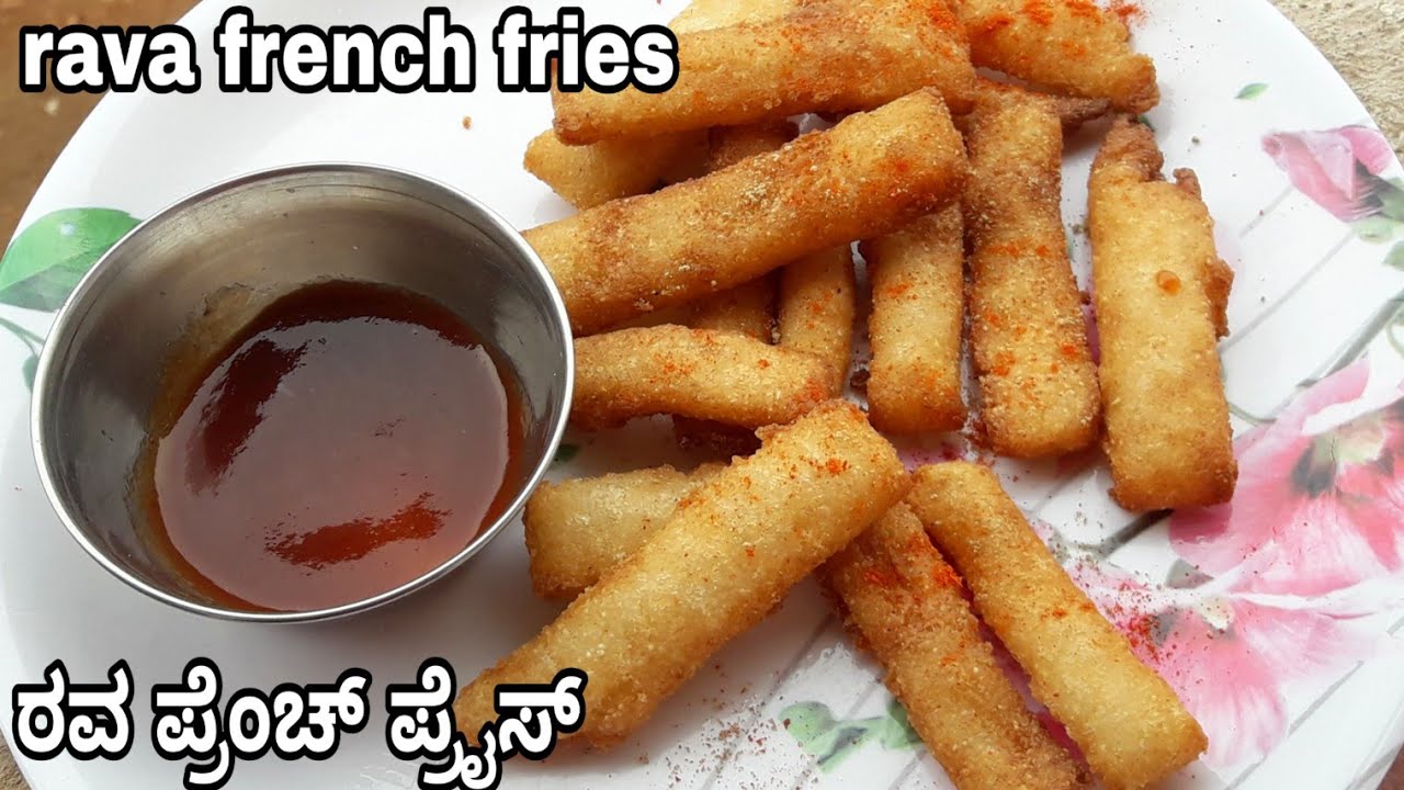 Rava french fries recipe in Kannada| very tasty evening snacks recipe |
