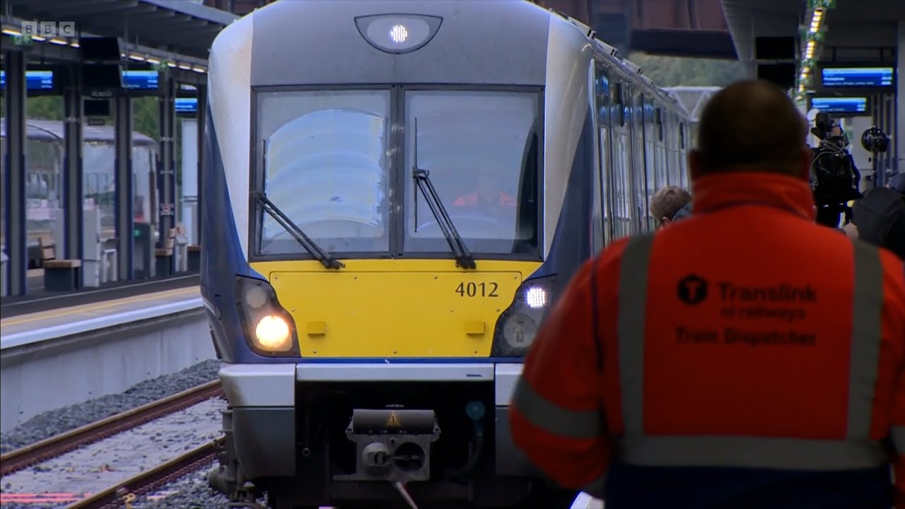 First Day of Train Service @ Belfast Grand Central Station - BBC & UTV Coverage (13/10/2024)
